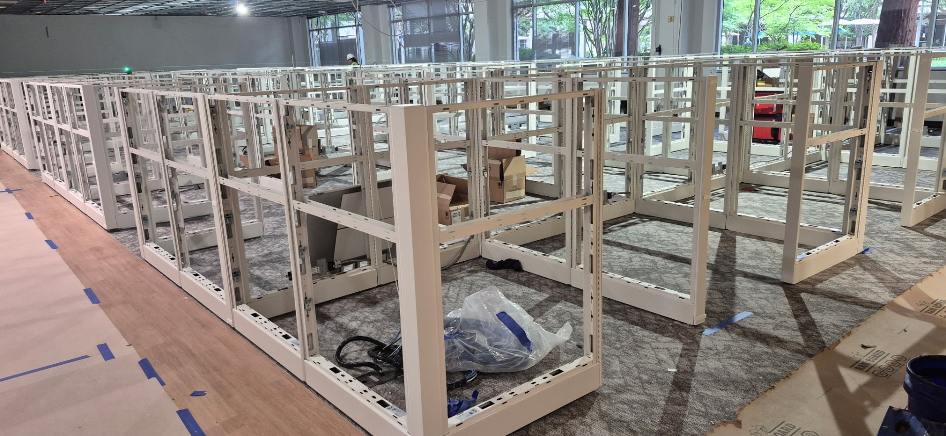 Cubicle Frame Assembly — commercial project by South Bay Works Force in the Bay Area